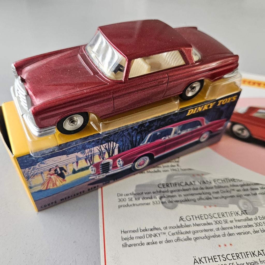 DINKY TOYS/ATLAS: MERCEDES 300 SE COUPE , nr. 533, Ophalen of Verzenden, Zo goed als nieuw, Auto, Dinky Toys
