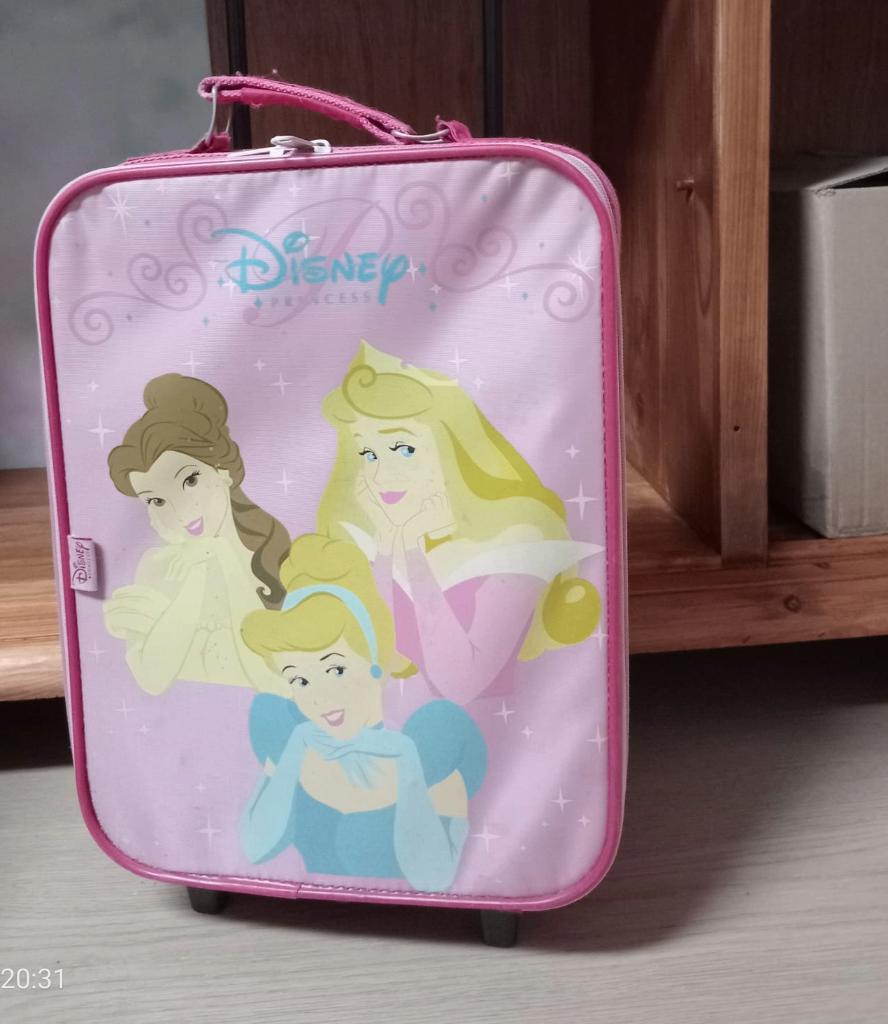 Disney kinderkoffer, rolkoffer met Disney prinsessen, Sieraden, Tassen en Uiterlijk, Koffers, Wieltjes, Gebruikt, Hard kunststof