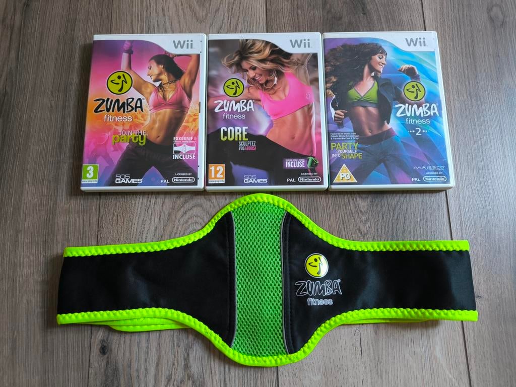 WII Zumba 3 Stuks & Belt, Gebruikt, 1 speler, Eén computer, Ophalen of Verzenden