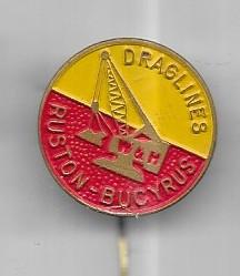 HIJSKRAAN RUSTON BUCYRUS DRAGLINES SPELD, Ophalen of Verzenden, Zo goed als nieuw, Merk, Speldje of Pin