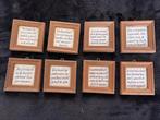 Set van 8 Mini Houten Lijstjes met Spreuken, Ophalen of Verzenden, Zo goed als nieuw, Overige typen