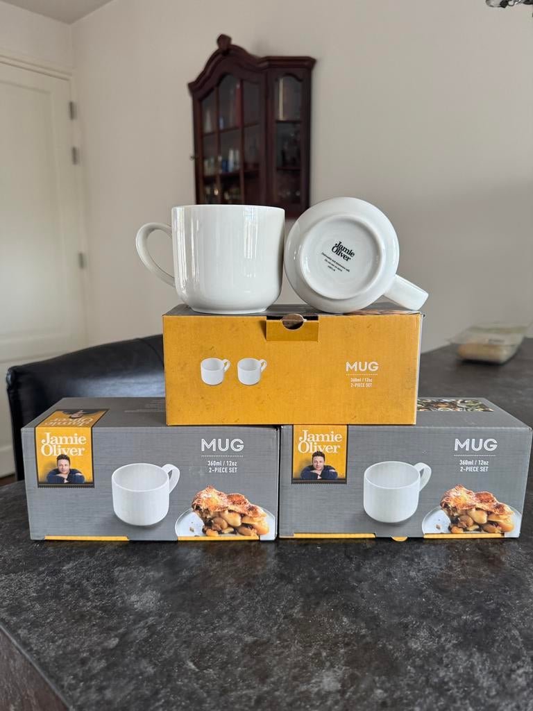 Jamie Oliver mokken 6 stuks nieuw in doos, Ophalen of Verzenden, Nieuw