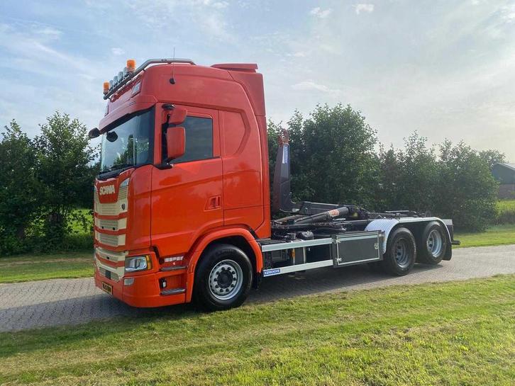 Scania - S500 - 6x2 - 25 ton haakarm - Vrachtwagen - Volluch, Auto's, Vrachtwagens, Bedrijf, Scania, Overige brandstoffen, Euro 6