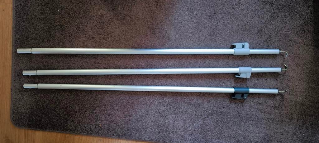 Aluminium dakstokken voor voortent of luifel (22-25mm), Ophalen, Gebruikt