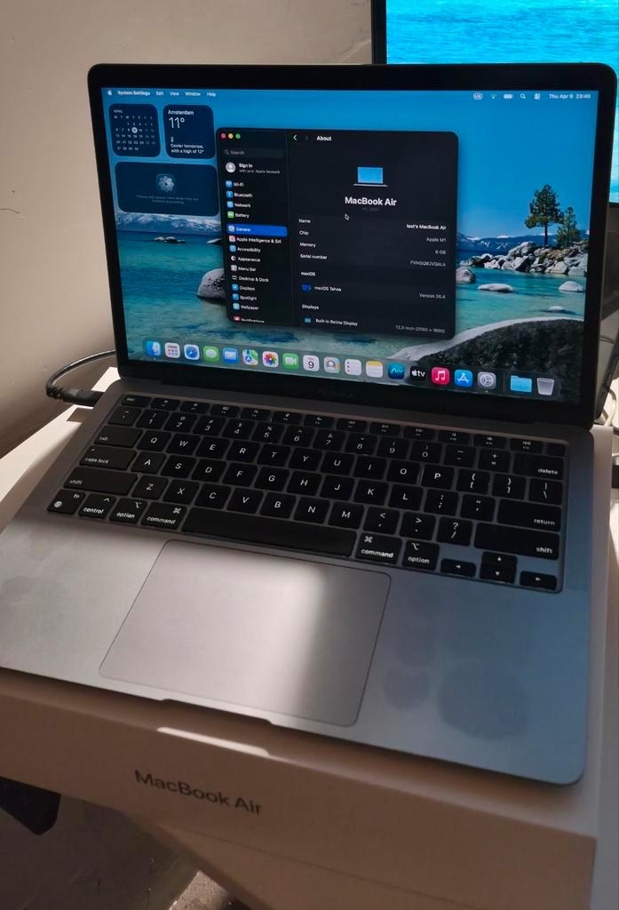 Apple MacBook Air 13" (M1, 2020) | 8GB RAM | 256GB SSD |, Computers en Software, Apple Macbooks, Zo goed als nieuw, MacBook Air