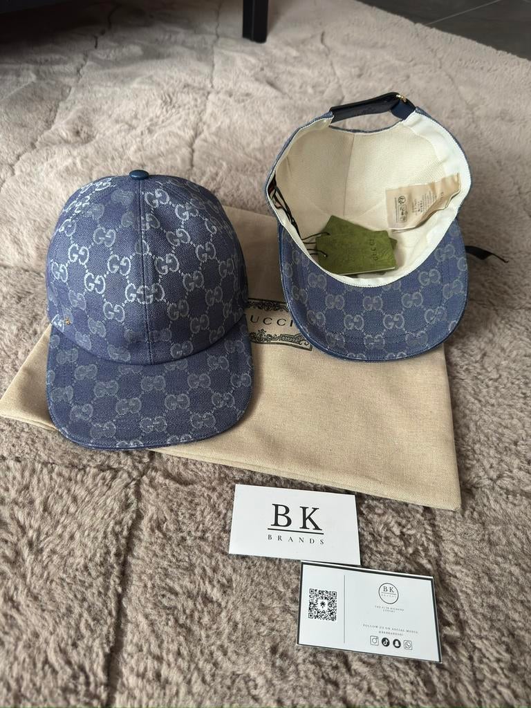 Gucci canvas GG model pet blauw, Kleding | Heren, Ophalen of Verzenden, Zo goed als nieuw