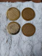 Onderzetters Flower of Live, messing, Ophalen of Verzenden, Glas of Kopje