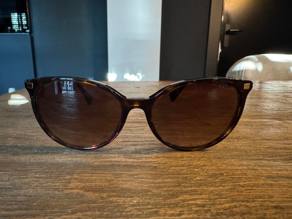 Nieuwe Ralph Lauren zonnebril met brillenkoker, Zonnebril, Bruin, Ralph Lauren, Nieuw
