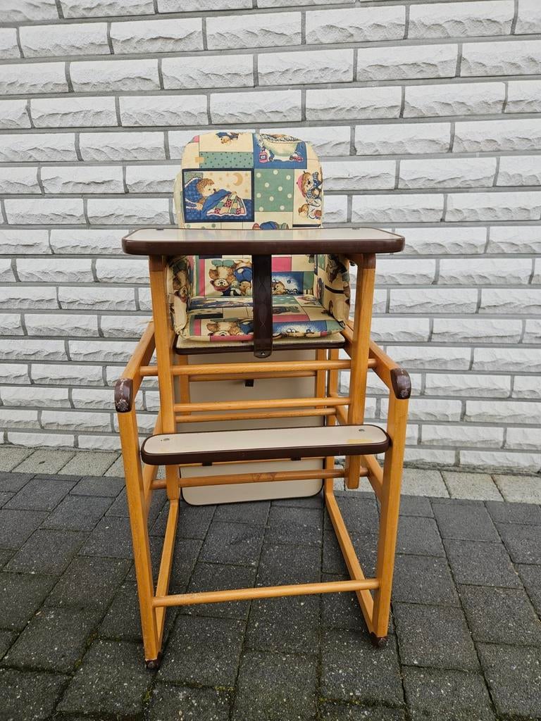 2 in 1 houten kinderstoel, Ophalen, Gebruikt, Overige typen
