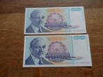 Joegoslavië 2 x 500000000 dinar, Ophalen of Verzenden, Joegoslavië