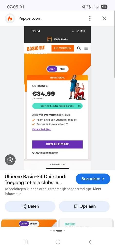 Basicfit premium 1 jaar abonnement betaald, Ophalen of Verzenden, Overige typen
