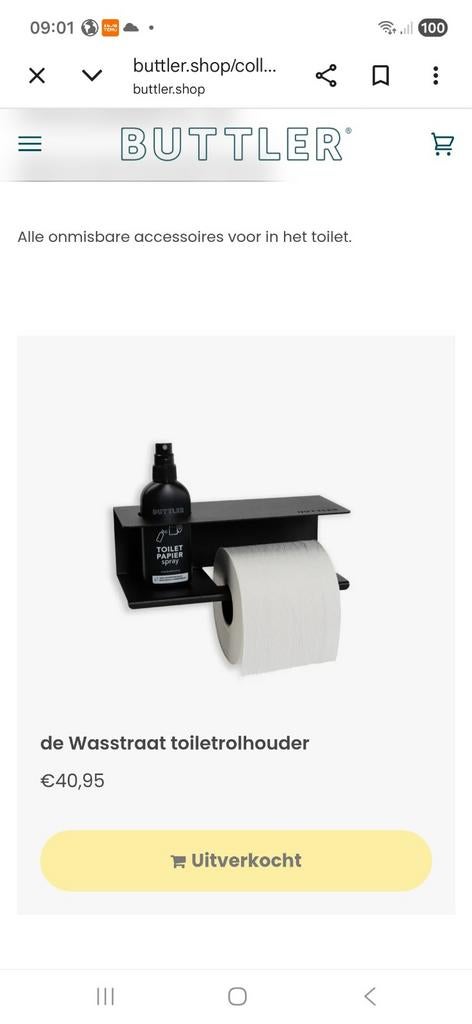 Buttler toiletrolhouder, Ophalen of Verzenden