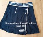 Blauw wit rokje van PomPom maat 152, Meisje, Ophalen of Verzenden, Zo goed als nieuw, Jurk of Rok