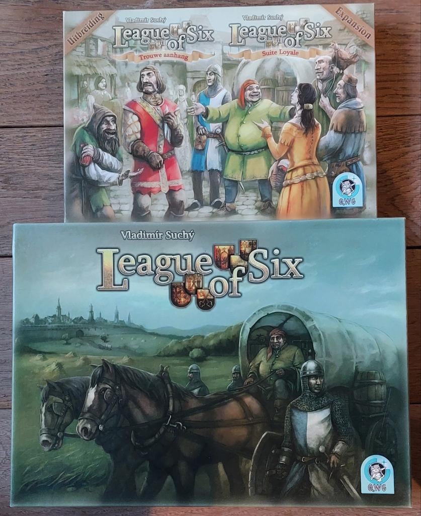League of Six + uitbreiding Trouwe aanhang, Vijf spelers of meer, Ophalen of Verzenden, Zo goed als nieuw, Czech Games Edition