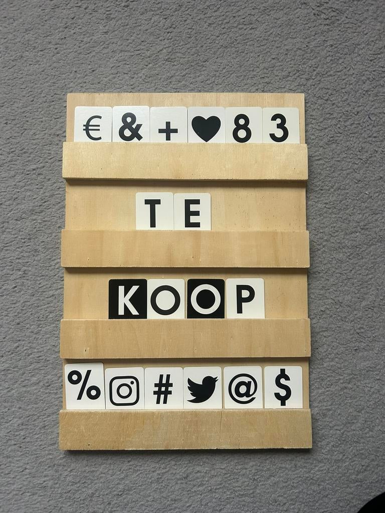 Letterbord incl. letters, Ophalen of Verzenden