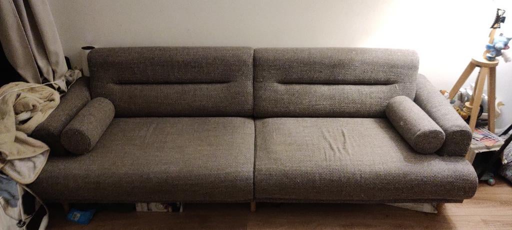 Ikea Långaryd bank grijs met houten poten, Ophalen, Gebruikt, Driepersoons, 75 tot 100 cm