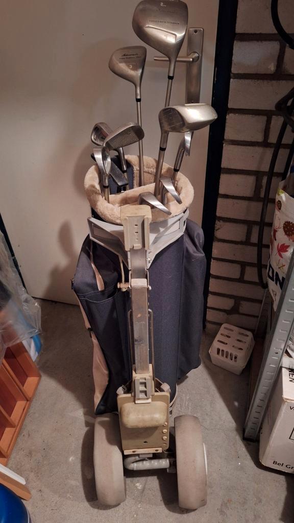 Complete golfset met tas en golftrolley, Sport en Fitness, Golf, Gebruikt, Set, Overige merken, Ophalen