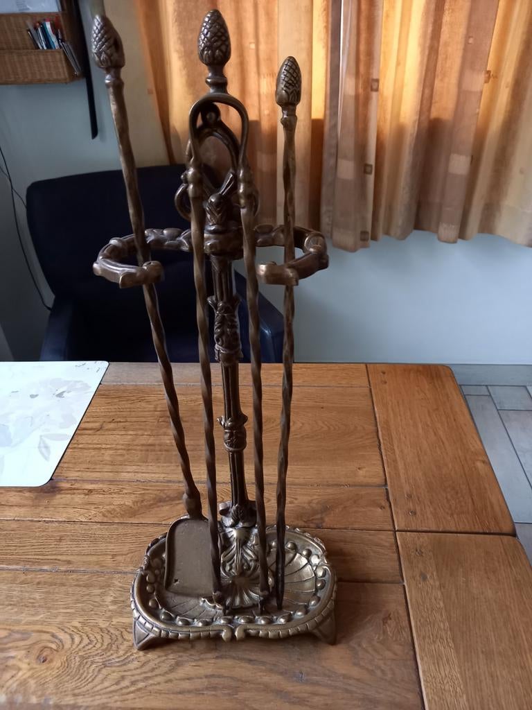 Openhaardstel koper, Ophalen, Zo goed als nieuw, Vrijstaande haard, Overige soorten