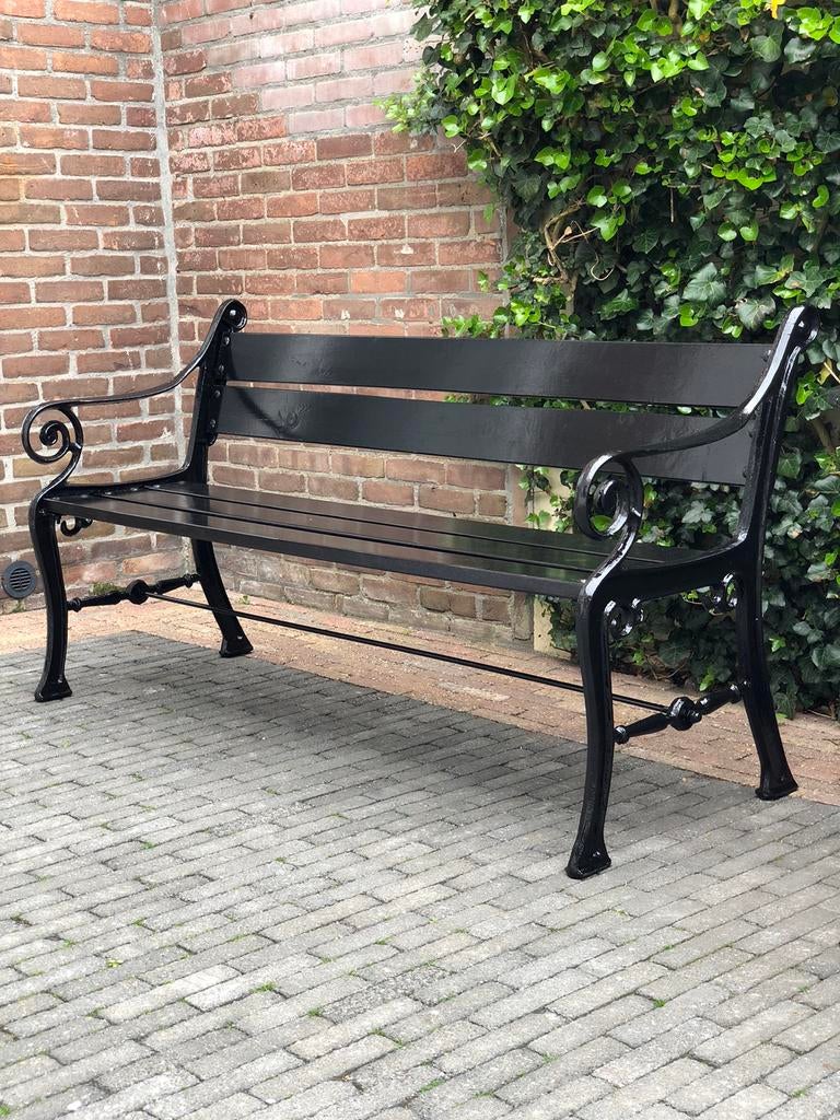 TEKOOP GIETIJZEREN PARKBANK, Tuin en Terras, Tuinbanken, Ophalen, Nieuw, Metaal