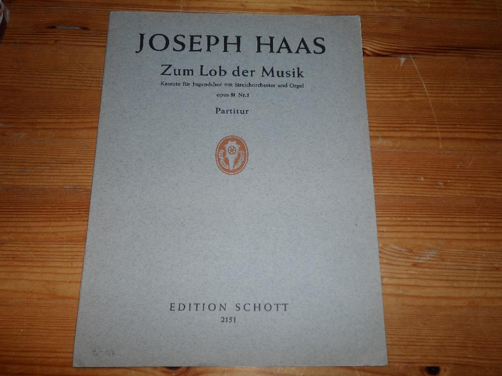 Joseph haas - zum lob der musik op. 81 Nr. 1 En 2, Gebruikt, Klassiek, Ophalen of Verzenden, Viool of Altviool