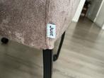 4 eetkamerstoelen merk Just design taupe kleur met wieltjes., Ophalen, Zo goed als nieuw, Overige kleuren