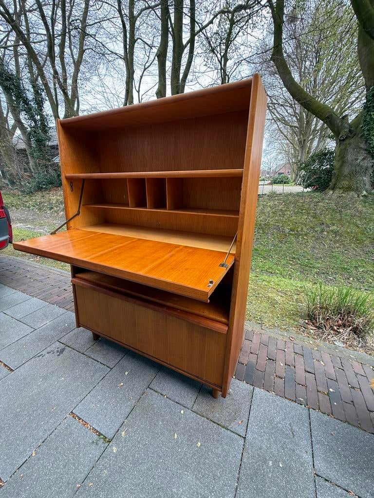 Vintage Pastoe stijl secretaire/drankkast, Huis en Inrichting, Ophalen, Gebruikt, Gijpsvintage, Pastoe