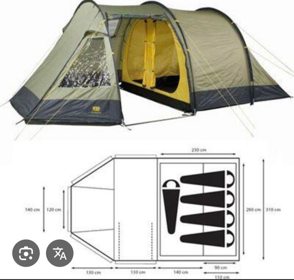 Perry Sport MT Brazeau tent, Caravans en Kamperen, Ophalen of Verzenden, Zo goed als nieuw, Tot en met 5