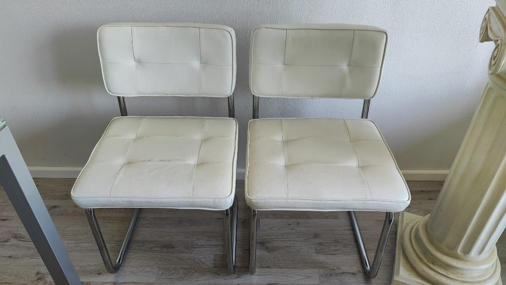 Zuiver Ridge Soft eetkamerstoelen, Huis en Inrichting, Stoelen, Ophalen, Gebruikt, Wit, Overige materialen