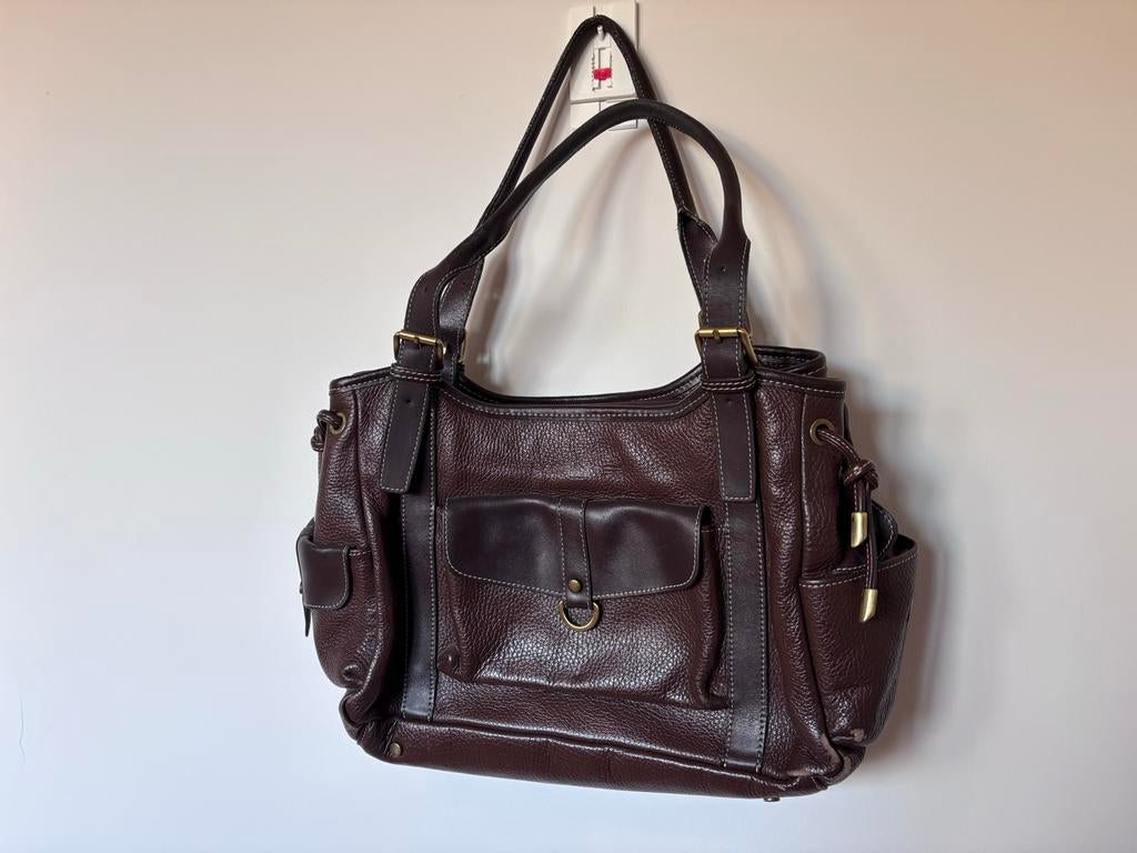 Lancaster handtas, Ophalen of Verzenden, Gebruikt, Bruin, Handtas