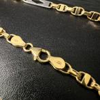 14k gouden ketting kingsley schakel massief model, Sieraden, Tassen en Uiterlijk, Kettingen, Ophalen of Verzenden