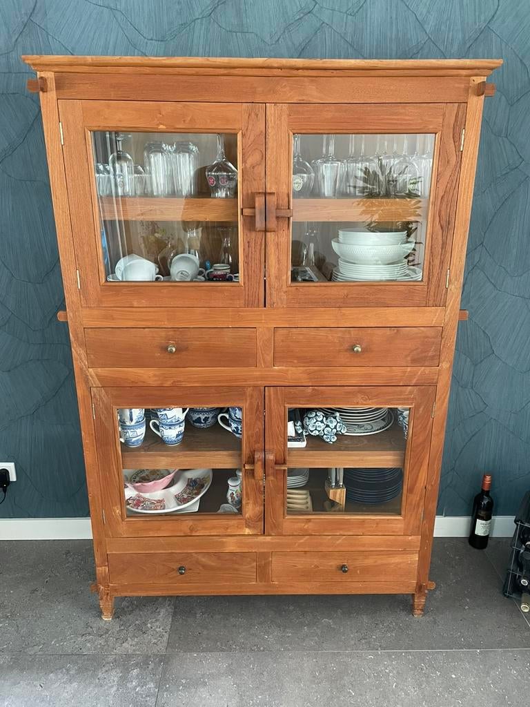 Kast teak hour, Huis en Inrichting, Kasten | Buffetkasten, Gebruikt, 100 tot 150 cm, Teakhout, Ophalen of Verzenden