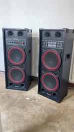Fenton actieve speakers. (Dubbele 10 inch woofers - 1200W), Ophalen, Zo goed als nieuw, Complete set