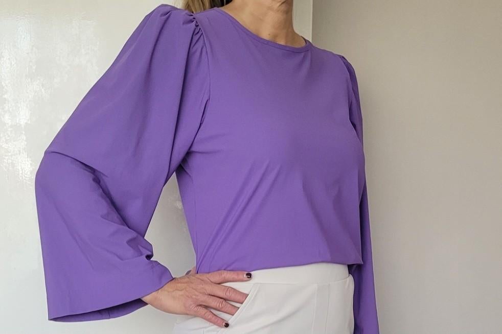 Studio Anneloes Eloise top S Paars Lila Travelstof Top, Studio Anneloes, Paars, Ophalen of Verzenden, Zo goed als nieuw