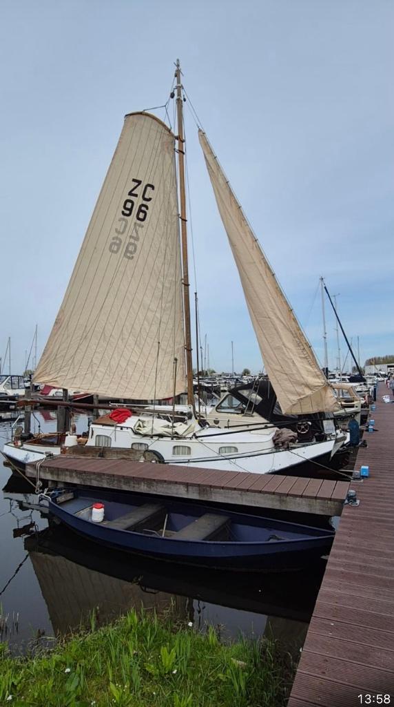 Zeeschouw, Watersport en Boten, Platbodems, Gebruikt, 6 tot 9 meter, Staal, Diesel, Ophalen