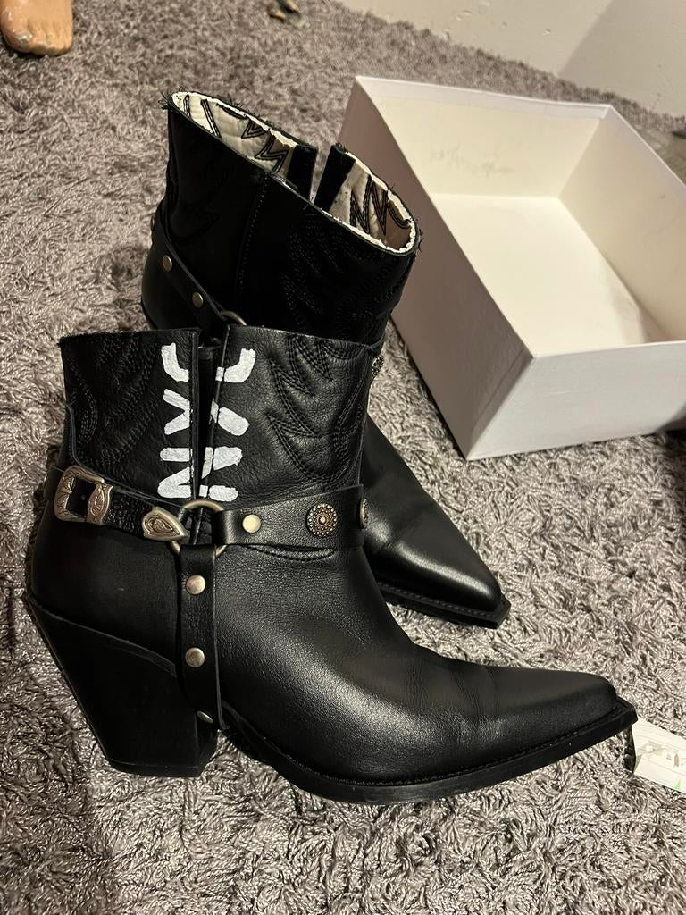 TOTAL cowboy laarzen maat 40 origineel ZGAN, Hoge laarzen, G, Zwart, G