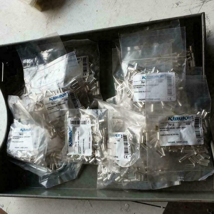 partij amp kabelschoentjes aderhulzen etc  50 verpakkingen, Ophalen of Verzenden, Nieuw