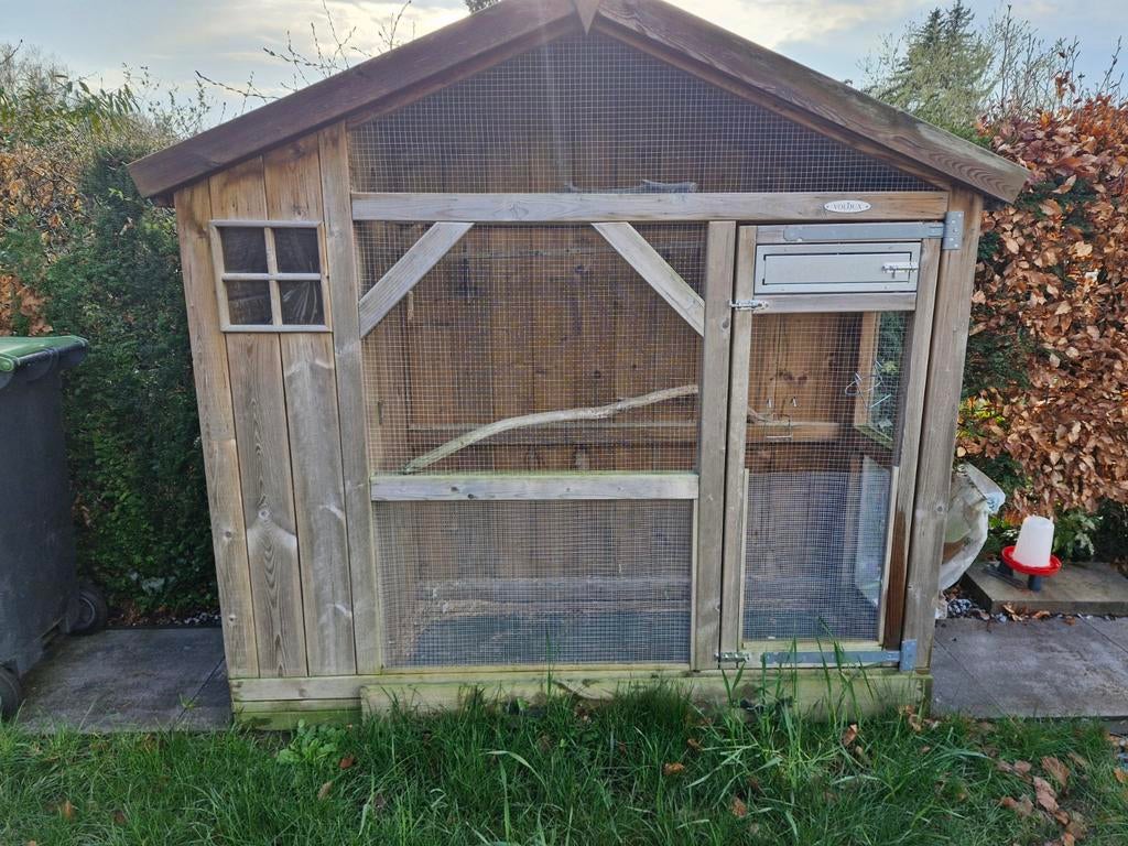 Houten voldux voliere, Ophalen, Gebruikt, Hout, Volière