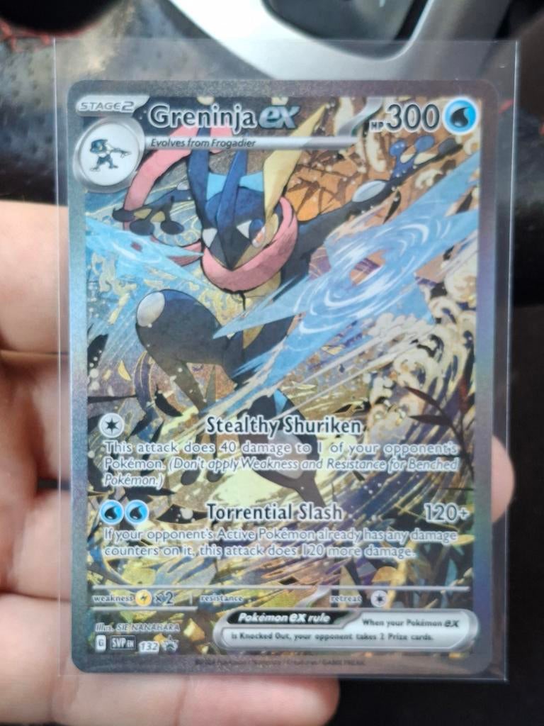 Greninja ex 132/197 Pokémon kaart, Ophalen of Verzenden, Zo goed als nieuw, Losse kaart, Foil
