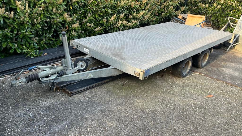 Hapert plateauwagen 335x180 2000kg aluminium vloer, Auto diversen, Aanhangers en Bagagewagens, Ophalen, Gebruikt