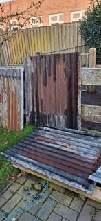 Oude industriële metalen golfplaten, 6 meter of meer, Ophalen of Verzenden, IJzer, 1 tot 2 meter