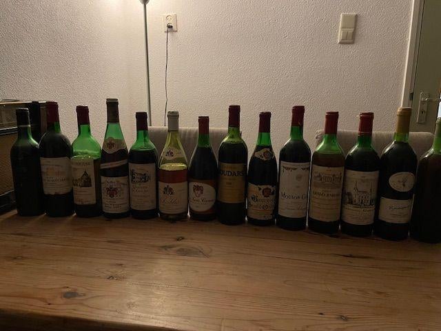 14 flessen wijn van 1978 tot 1994, Verzamelen, Wijnen, Ophalen, Overige gebieden, Overige typen, Vol