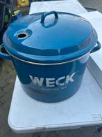 Weck pan - Blauwe emaille weckketel, Huis en Inrichting, Ophalen of Verzenden, Gebruikt, Overige materialen, Kookpan of Snelkookpan