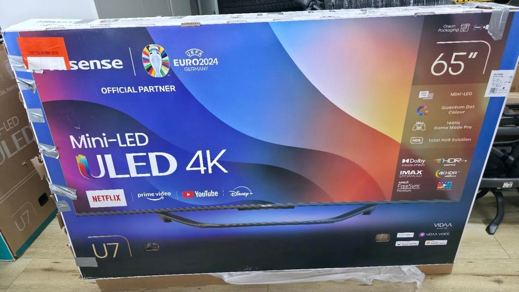 Hisense 65U72KQ Mini-LED ULED 4K Smart TV 65 inch, Audio, Tv en Foto, Televisies, Overige merken, LED, Nieuw, 120 Hz