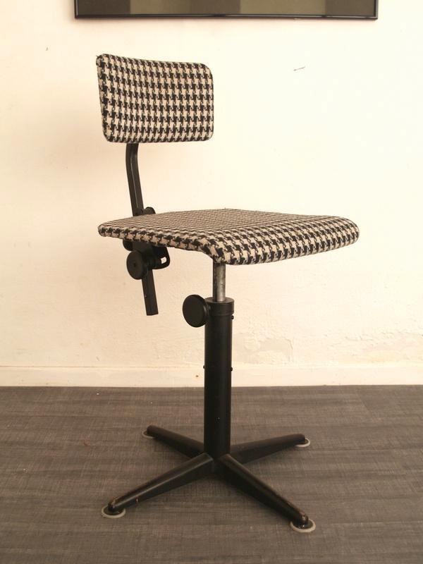 Friso Kramer industriële jaren 50 bureaustoel Ahrend, Huis en Inrichting, Bureaustoelen, Gebruikt, Zwart, Ophalen