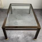 Salontafel met glazen blad, Huis en Inrichting, Tafels | Salontafels, Ophalen, Gebruikt, 100 tot 150 cm, 50 tot 100 cm