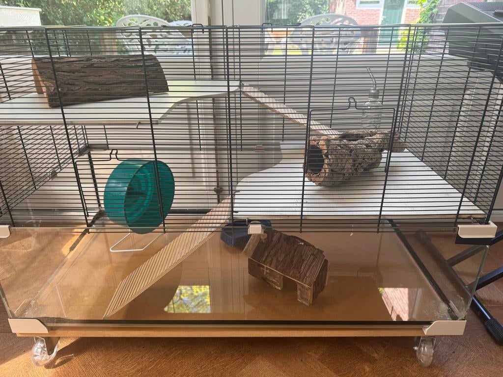 Grote kooi hamster / knaagdier, Ophalen, Kooi, Zo goed als nieuw, 75 tot 110 cm