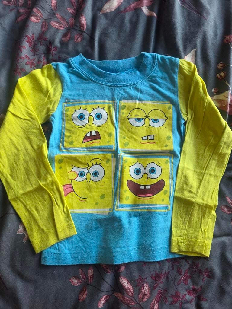 Spongebob longsleeve maat 98, Kinderen en Baby's, Kinderkleding | Maat 98, Gebruikt, Jongen of Meisje, Ophalen of Verzenden, Shirt of Longsleeve