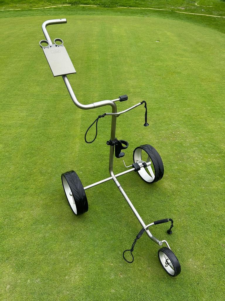 Jucad golf trolley, optioneel met Jucad paraplu, Ophalen, Gebruikt, Golfkar