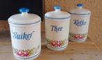 Voorraad Pot Vintage Suiker Thee Koffie Merk Zeller, Ophalen of Verzenden, Zo goed als nieuw, Overige materialen, Pot, Bus of Blik
