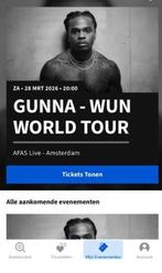 Gunna Concert (2 tickets), Tickets en Kaartjes, Twee personen, Maart